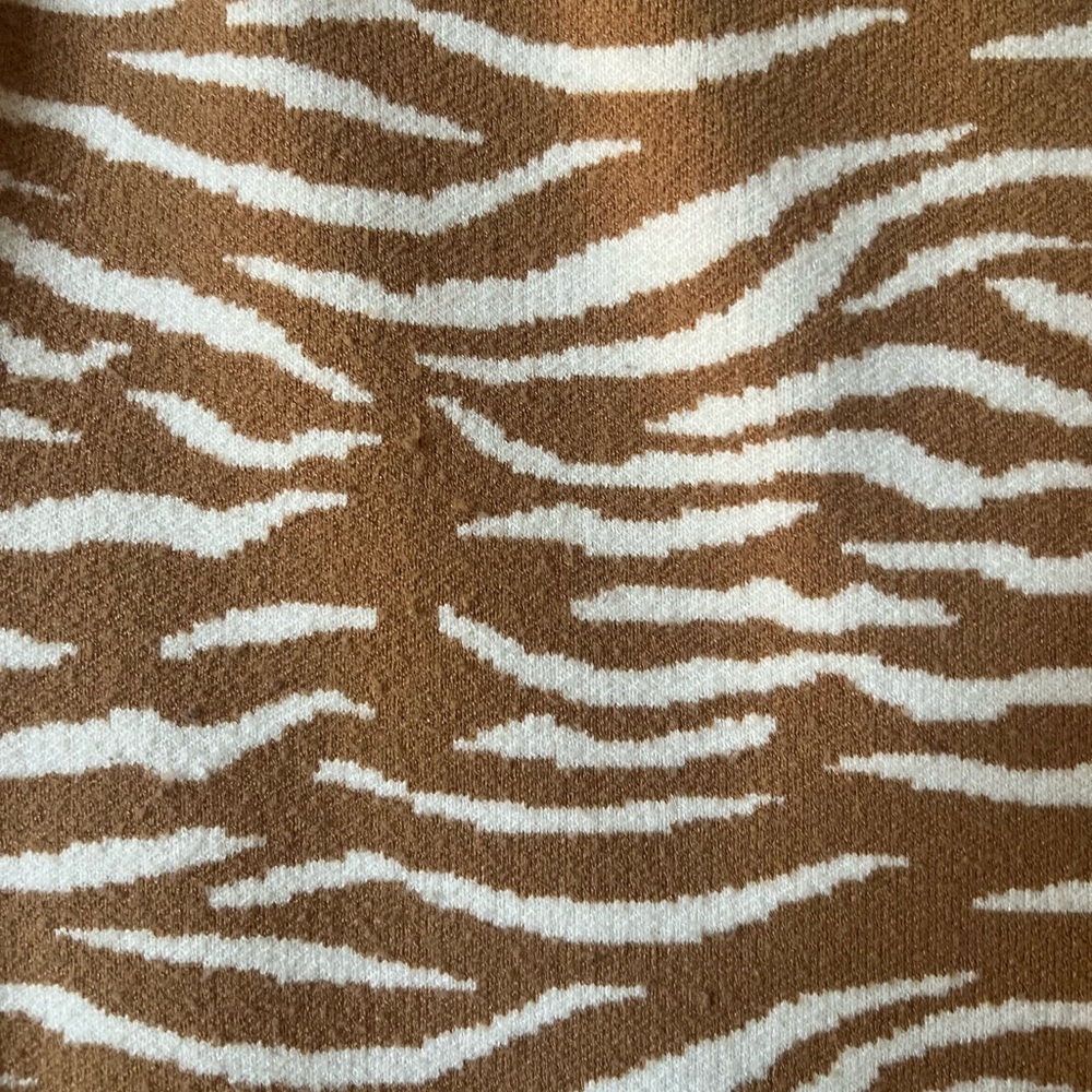 Anthropology Brown and White Zebra Print sweater shirt - Picture 5 of 7